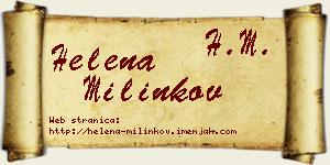 Helena Milinkov vizit kartica